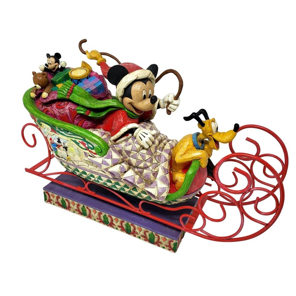 Disney Traditions Jim Shore LAUGHING ALL THE WAY 2006 Mickey Christmas Figurine